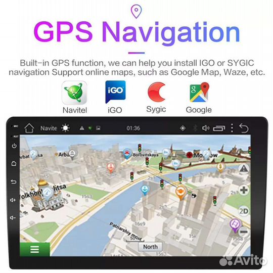 Магнитола 2 din 9 дюймов. Андроид. Гарантия