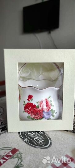 Конфетница с ручкой керамика