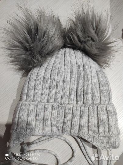 Шапка зимняя для девочки 4-6лет