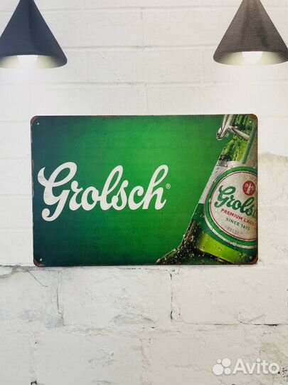 Декор на стену табличка Grolsch Beer