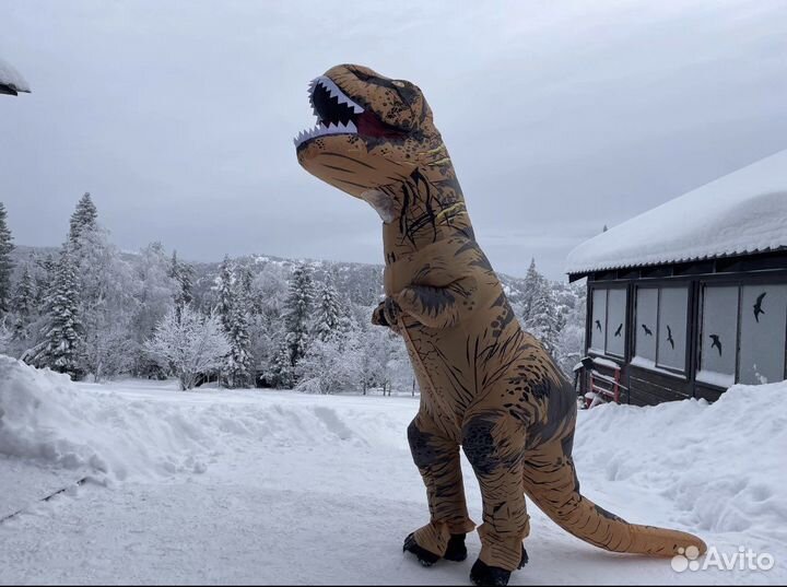 Надувной костюм динозавр