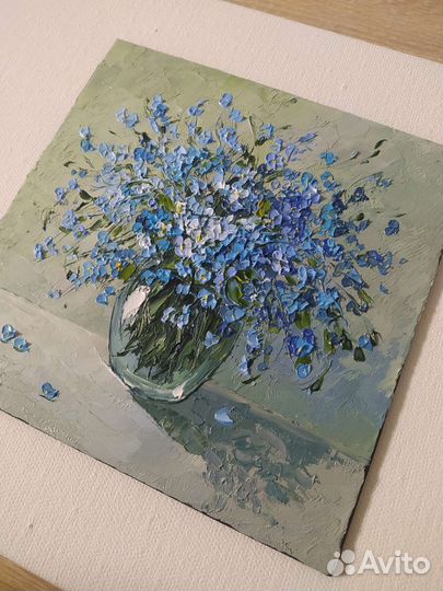 Картина миниатюра Незабудки