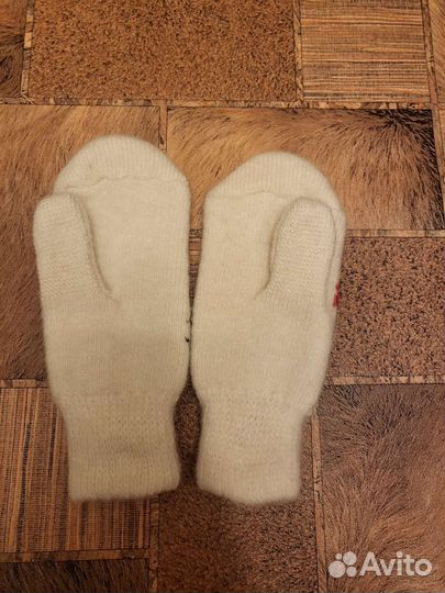 Новые Варежки женские овечья шерсть