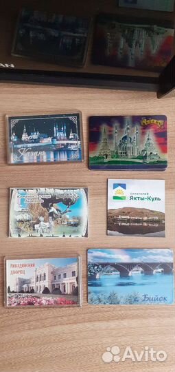 Магниты на холодильник/простые/из камня/металла