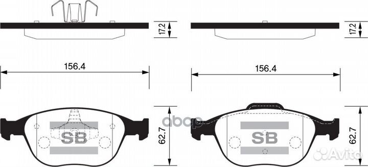 Колодки тормозные дисковые перед SP1623 Sangsin