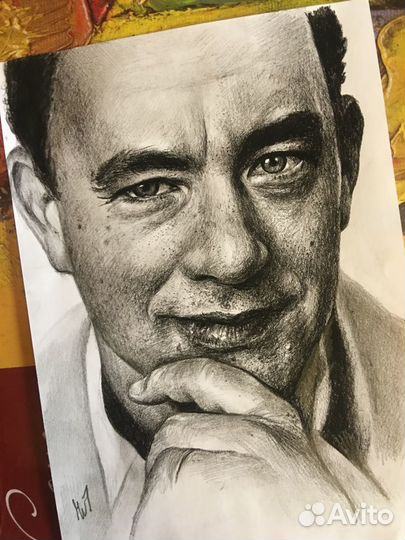 Портрет по фотографии чб/цвет. Шарж цветной