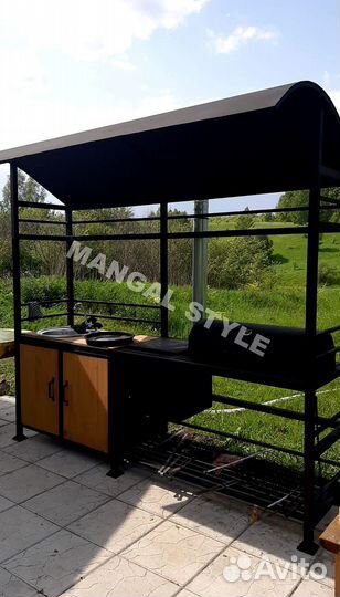 Мангал с крышей