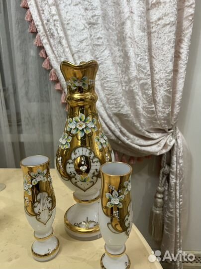 Фужеры. Графин со стаканами. Богемия. Оригинал