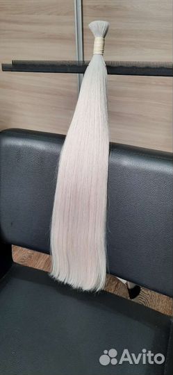 Натуральный блонд пепельный 60 см