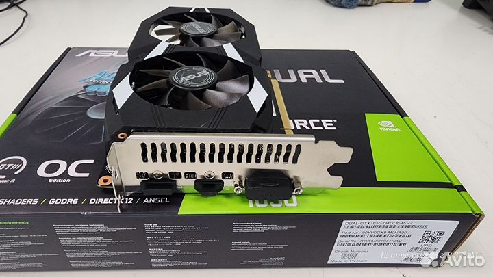 Видеокарта asus GTX1650 4GB gddr6