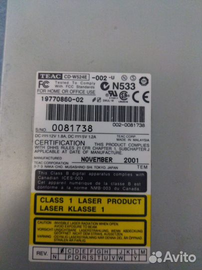 Teac CD-W524E привод
