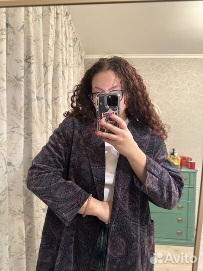 Вельветовый пиджак XL