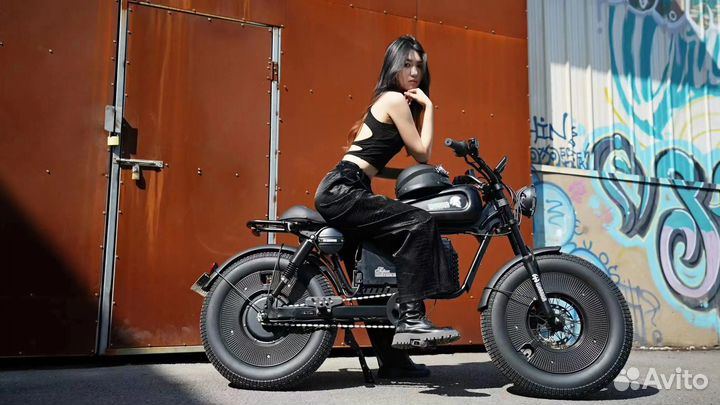 Электровелосипед ретро фетбайк Super Motor E bike