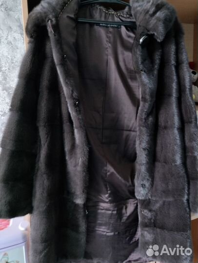 Шуба норковая с капюшоном