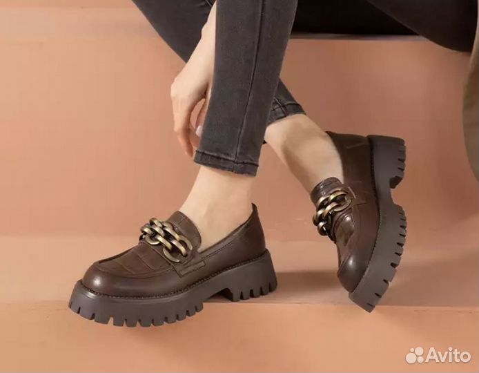 Лоферы из натуральной кожи