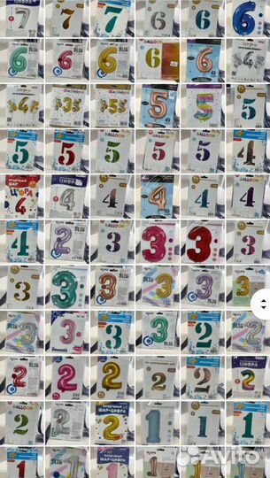 Воздушные шарики цифра