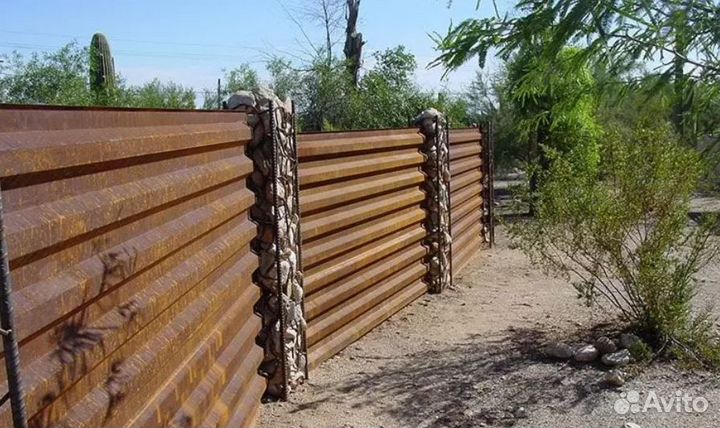 Забор металлический цена за метр под ключ
