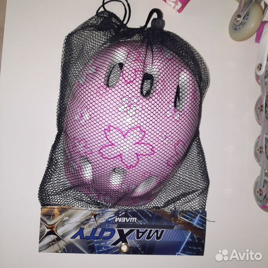 Ролики коньки детские 2 в 1 шлем защита MaxCity