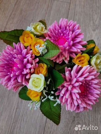 Горшочек с цветами из мыла