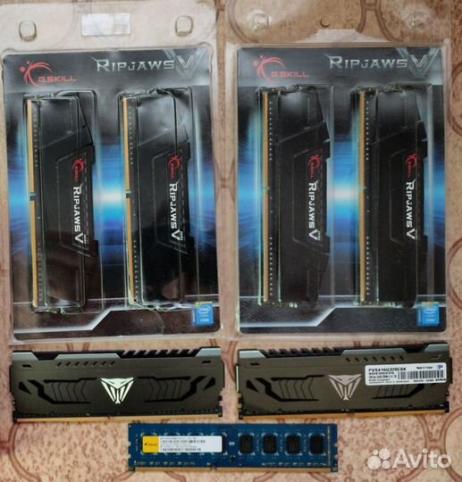 DDR4 Patriot Viper Steel, G.Skill + DDR3 Elixir2Gb