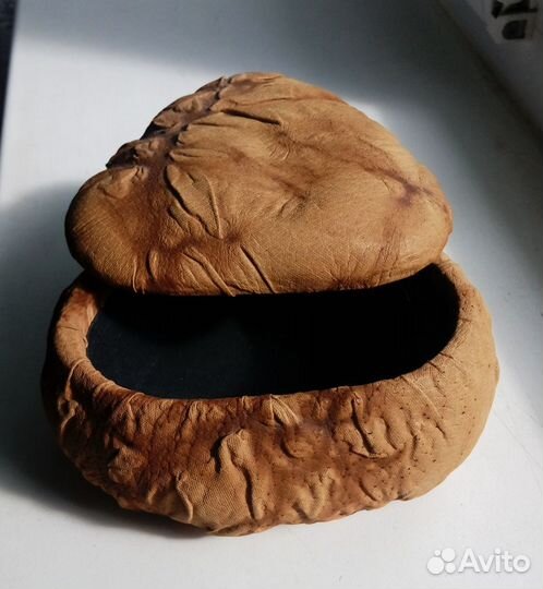 Кожаная шкатулка винтаж ручная работа Рига