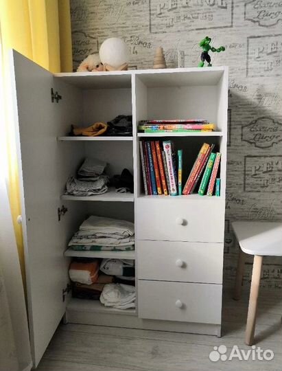 Детский мини Шкаф белый в наличии