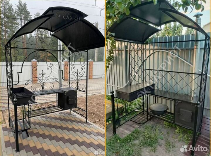 Мангал с крышей