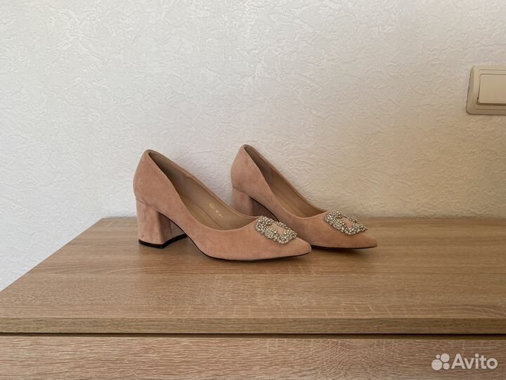 Туфли женские 38 бежевые текстиль