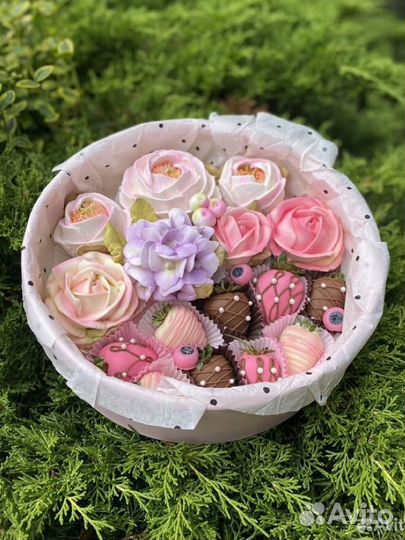 Набор/букет зефир + клубника в шоколаде