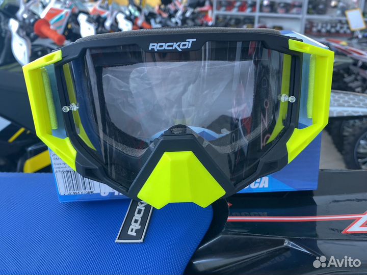 Очки кроссовые rockot RM-375 чёрный/жёлтый