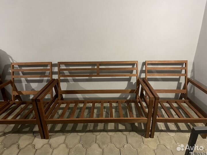 Диван и 2 кресла садовая мебель