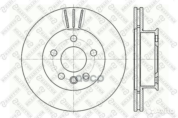 6020-4733V-SX диск тормозной передний VW T4 2