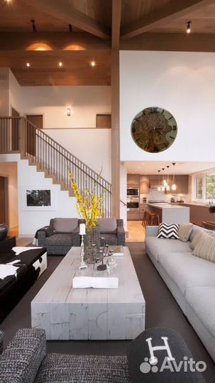 Часы настенные из эпоксидной смолы и дерева