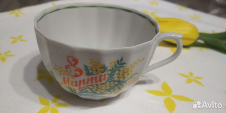 Чашка Hand made Кофейная пара Русское Кружево