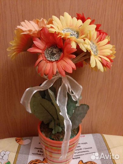 Цветы искусственные герберы