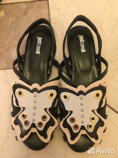 Кожаные босоножки Cavalli 35 оригинал новые