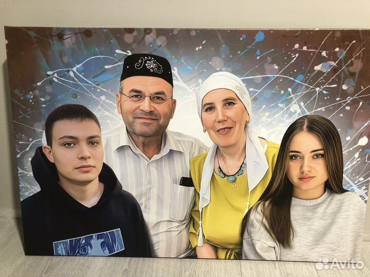 Картина на холсте по фото портрет на холсте