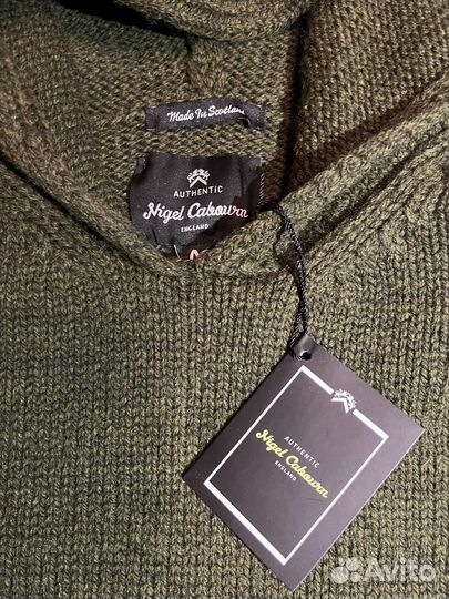 Джемпер Nigel Cabourn fisherman Army/Red