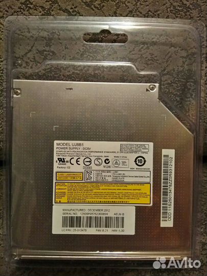 Оптический привод DVD-RW Panasonic UJ8B1 SATA