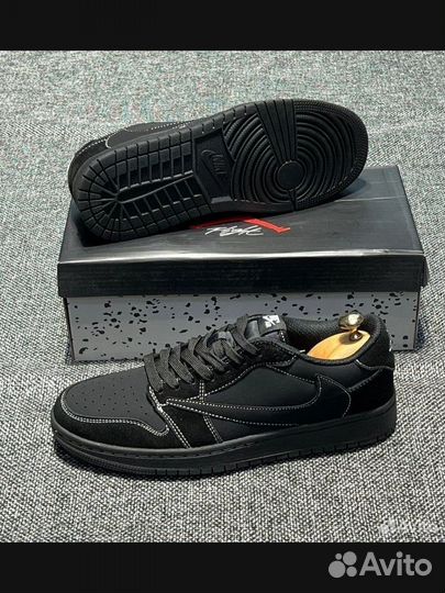 Кроссовки Travis Scott x Air Jordan 1 Low Black Ph