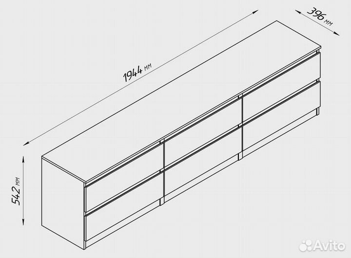 Тумба кас-11 Кастор (Мальм) дизайн 2