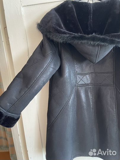 Дубленка женская с капюшоном