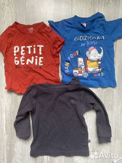 Вещи пакетом на мальчика 74 и 80