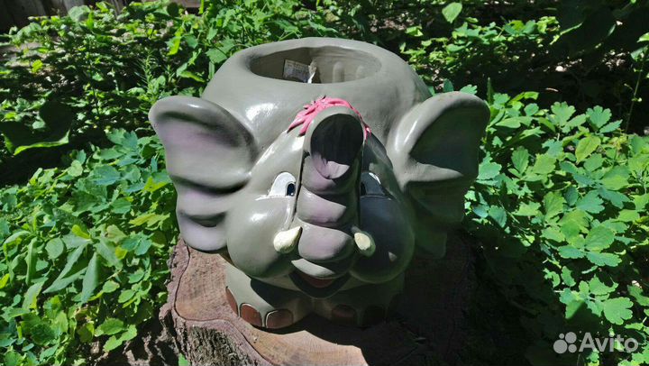 Садовые фигура-кашпо, h37 см, пластик