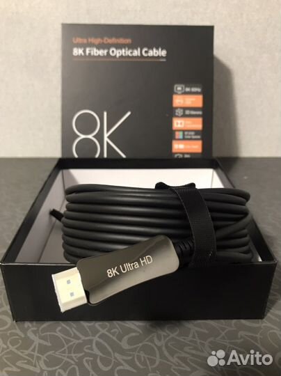 Кабель hdmi 2.1 8K Оптический 10м, 15м, 20м, 30м 4