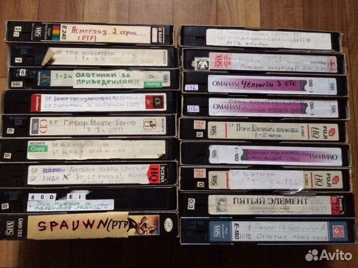 Видеокассеты VHS записи телезаписи, записи с тв