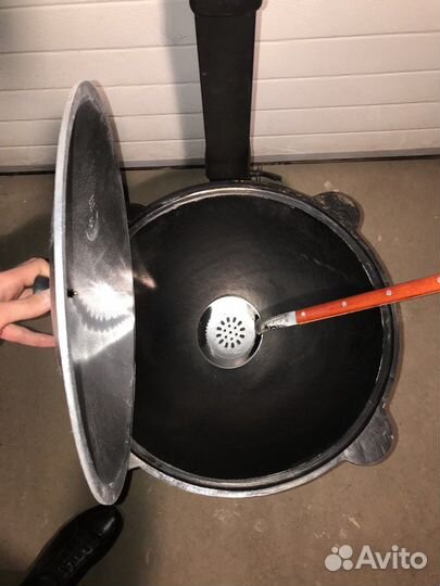 Комплект казан чугунный 12 литров и печь с трубой