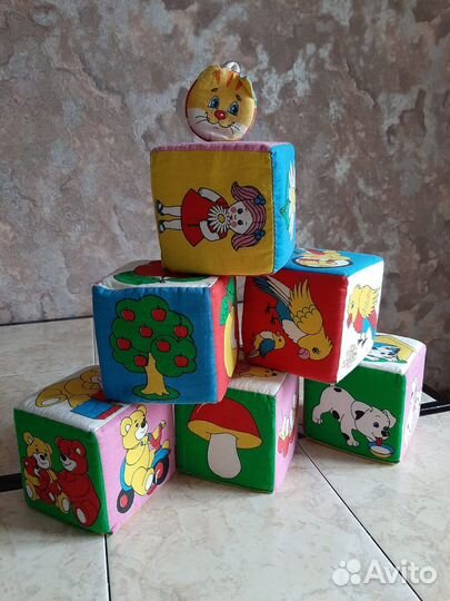 Развивающий кубик мягкий