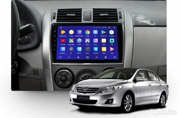 2Din Магнитола toyota Corolla Android