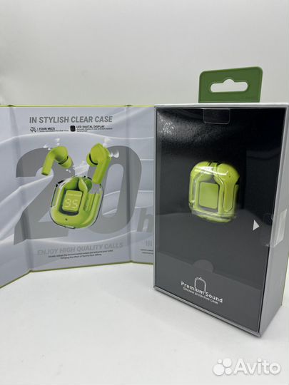 Bluetooth наушники AceFast Crystal T6/AT6 Green